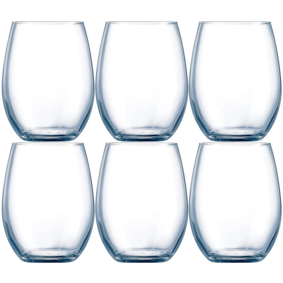6x Stuks Luxe Transparante Drinkglazen 360 Ml Van Glas 3 6x Stuks Luxe Transparante Drinkglazen 360 Ml Van Glas