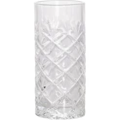 Excellent Houseware Longdrinkglazen - 6 Stuks - Glas - Relief - 250 Ml