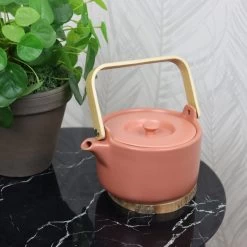Orange85 Theepot Terracotta Kleur 80cl Aardewerk -Beroemde Servies Winkel 1000041055 0111