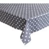 Bellatio Design Tafelzeil - Grijs En Stippen Wit - 140 X 220 Cm
