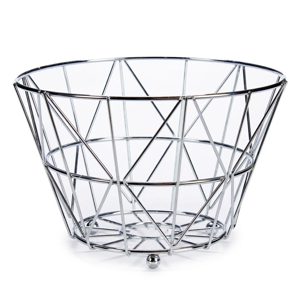 Arte R Fruitmand - Zilverkleurig - Metaal - Rond - 24 Cm 3 Arte R Fruitmand - Zilverkleurig - Metaal - Rond - 24 Cm