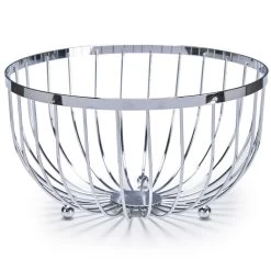 Arte R Fruitmand - Zilverkleurig - Metaal - Rond - 25 Cm