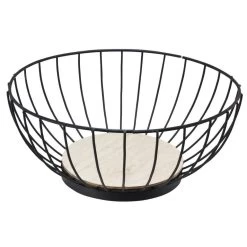 Svenska Living Fruitmand - Zwart - Metaal - Rond - 28 Cm