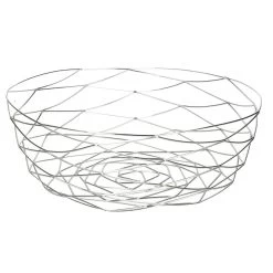 Arte R Fruitschaal - Metaal - Chrome - Rond - 27 X 11 Cm