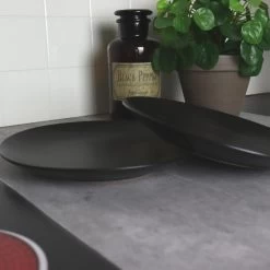 Orange85 Bordenset Dinerbord Borden Plat Set Van 6 Mat Zwart Diameter 27cm -Beroemde Servies Winkel 1000049520 0111