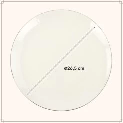 OTIX Dinerborden 6 Stuks Van Porselein 26,5 Cm Borden Wit Met Goud 9 OTIX Dinerborden 6 Stuks Van Porselein 26,5 Cm Borden Wit Met Goud -Beroemde Servies Winkel 1000049521 0111