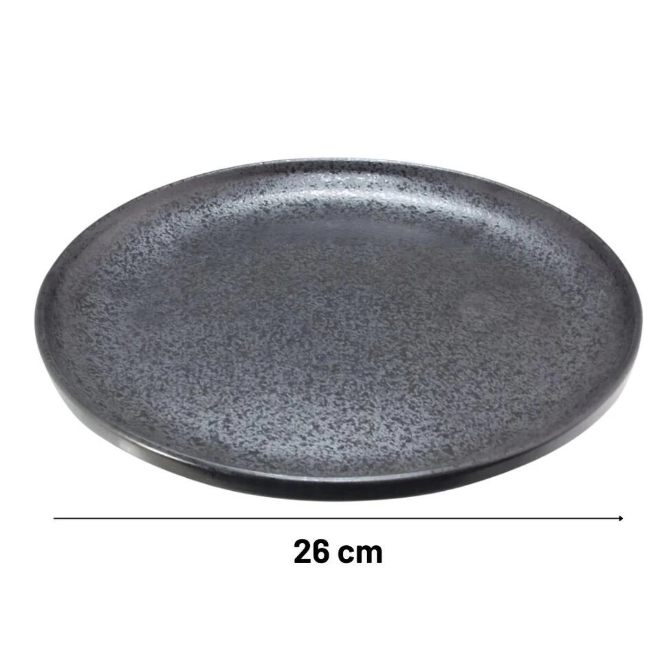 Orange85 Dinerbord Zwart 2 Stuks Aardewerk 26cm 5 Orange85 Dinerbord Zwart 2 Stuks Aardewerk 26cm - Afbeelding 3