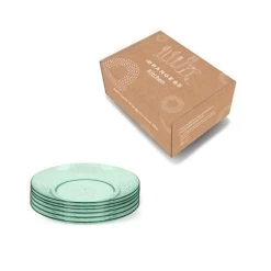 Orange85 Borden Set Van 6 Stuks Groen Transparant Plastic Kunststof -Beroemde Servies Winkel 1000049527 0111
