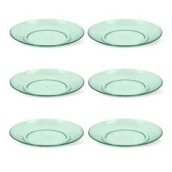 Orange85 Borden Set Van 6 Stuks Groen Transparant Plastic Kunststof