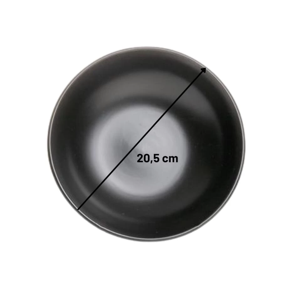 Orange85 Bord 6 Stuks Diep - Soepborden - Zwart Mat Diameter 20,5cm Aardewerk 6 Orange85 Bord 6 Stuks Diep - Soepborden - Zwart Mat Diameter 20,5cm Aardewerk - Afbeelding 4