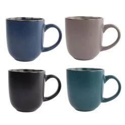 OTIX Koffiekopjes Met Oor Theekoppen Aardewerk Set 4 Stuks 330ml Multi