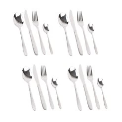 Orange85 Bestekset 16-delig RVS Zilver 4 Personen Vork Mes Lepel Dessertlepel 6 Orange85 Bestekset 16-delig RVS Zilver 4 Personen Vork Mes Lepel Dessertlepel -Beroemde Servies Winkel 1000049575 0101