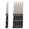 OTIX Steakmessen Set Van 6 Stuks Zwart Vaatwasserbestendig 21x2x1,5cm -Beroemde Servies Winkel 1000049592