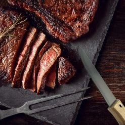 Orange85 Steakmessen Set Groot 4 Stuks Zwart 18x3x1.5 Cm Metaal Hout -Beroemde Servies Winkel 1000049593 0110