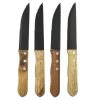 Orange85 Steakmessen Set Groot 4 Stuks Zwart 18x3x1.5 Cm Metaal Hout -Beroemde Servies Winkel 1000049593