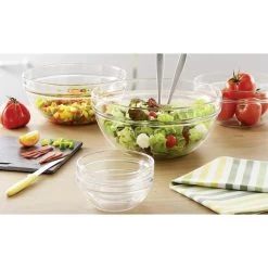 Luminarc Saladeschaal - Glas - Serveerschaal Rond - 26 Cm -Beroemde Servies Winkel 1000053297 0101