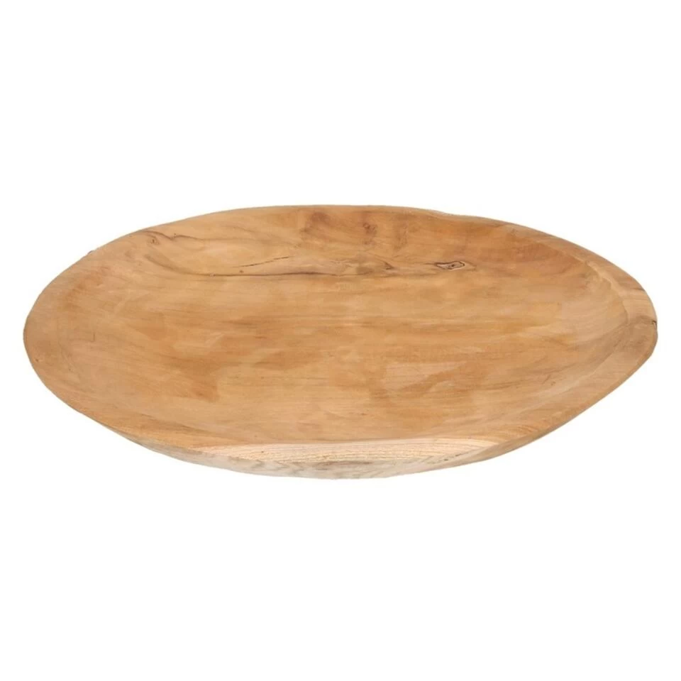 Merkloos Serveerplank - Bruin - Teak Hout - Rond - D38 X H3 Cm 3 Merkloos Serveerplank - Bruin - Teak Hout - Rond - D38 X H3 Cm