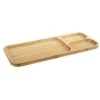 Serveerplank - Bruin - 3-vaks - Bamboe - 39 X 16 X 2 Cm -Beroemde Servies Winkel 1000054710