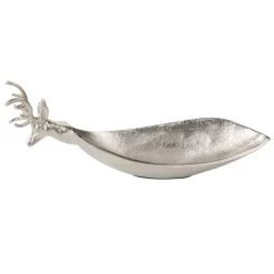 Beliani Decoratieve Schaal ANGKOR - Zilver Aluminium -Beroemde Servies Winkel 1000058296 0103