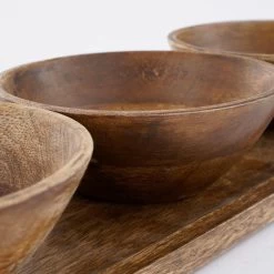 Mica Decorations Tomar Schaaltjes En Dienblad - Donkerbruin -Beroemde Servies Winkel 1000058456 0110