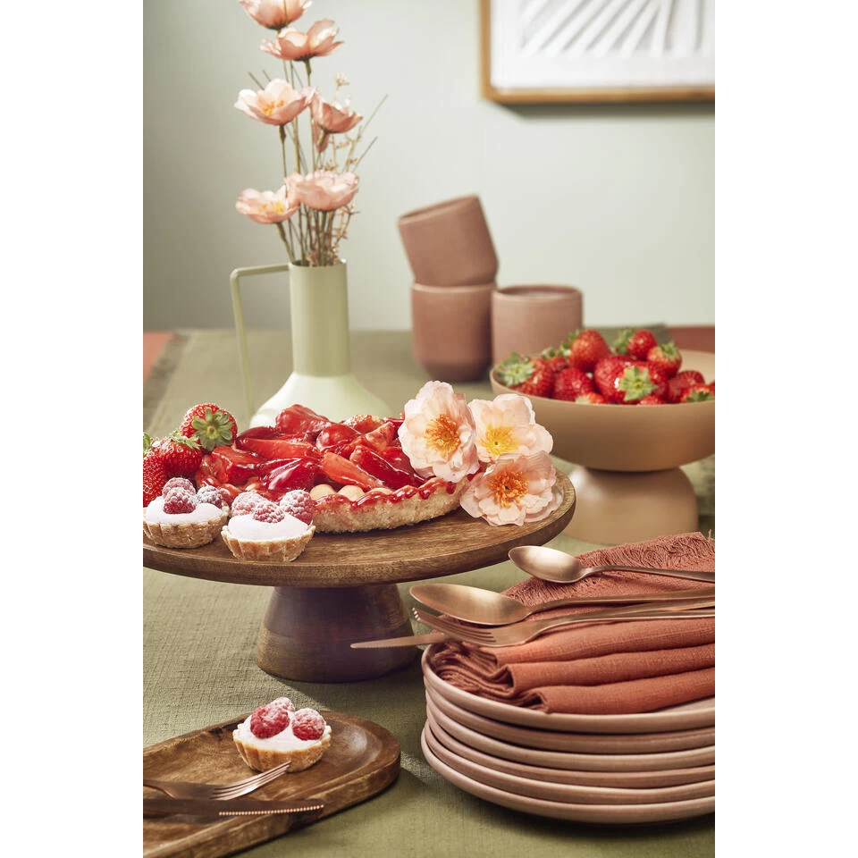 Mica Decorations Tallo Taartplateau - H10 X Ø30 Cm - Donkerbruin 6 Mica Decorations Tallo Taartplateau - H10 X Ø30 Cm - Donkerbruin - Afbeelding 4