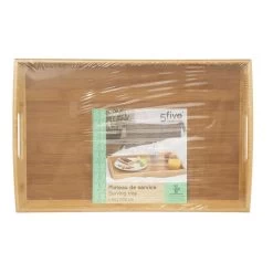 5Five Dienblad/serveerblad - Bamboe - Met Handvaten - 45 X 29 Cm -Beroemde Servies Winkel 1000059292 0102
