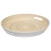 5Five Dienblad/serveerblad - Bamboe Wit - Met Handvaten - D42 Cm -Beroemde Servies Winkel 1000059293