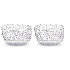 Zeller Fruitschaal - Metaal - Zilverkleurig - Rond - 22 Cm -Beroemde Servies Winkel 1000059868 0101