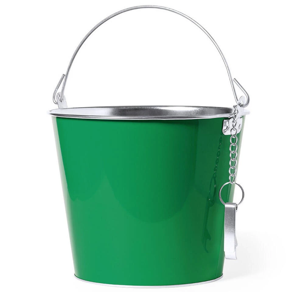 Merkloos IJsemmer Bierkoeler - Metaal - Groen - 6 L - Met Handvat 4 Merkloos IJsemmer Bierkoeler - Metaal - Groen - 6 L - Met Handvat - Afbeelding 2