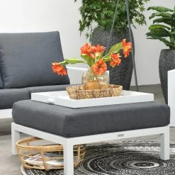 Garden Impressions James Dienblad 60x60xH5 Cm Mat Wit -Beroemde Servies Winkel 1000063569 0102