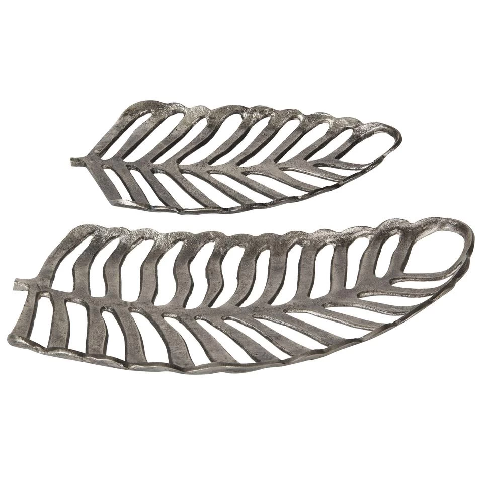 Beliani Decoratieve Schaal AMNISOS - Zilver Aluminium 4 Beliani Decoratieve Schaal AMNISOS - Zilver Aluminium - Afbeelding 2