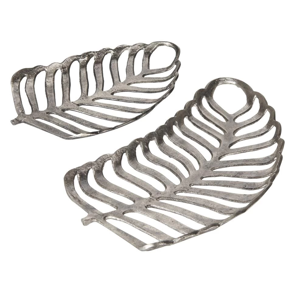 Beliani Decoratieve Schaal AMNISOS - Zilver Aluminium 3 Beliani Decoratieve Schaal AMNISOS - Zilver Aluminium