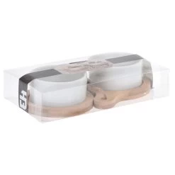 Excellent Houseware Serveerschaaltjes - 2st - Porselein - Serveerplankjes 8x4cm -Beroemde Servies Winkel 1000066530 0102