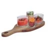 Excellent Houseware Serveerplank - Acacia - 30x17cm - Met 4st Glazen Schaaltjes 2 Excellent Houseware Serveerplank - Acacia - 30x17cm - Met 4st Glazen Schaaltjes -Beroemde Servies Winkel 1000066532
