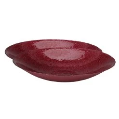 Merkloos Decoratie Schaal/fruitschaal - Glas Rond - Rood - D40 X H7 Cm -Beroemde Servies Winkel 1000066542 0101
