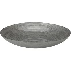 Merkloos Decoratie Schaal/fruitschaal - Glas Rond - Zilver - D40 X H7 Cm -Beroemde Servies Winkel 1000066549 0101