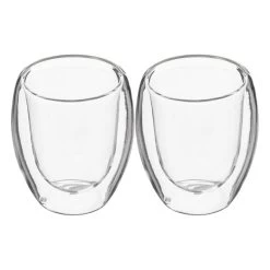 Secret De Gourmet Espressokopjes - 2st - Dubbelwandig Glas - 70 Ml