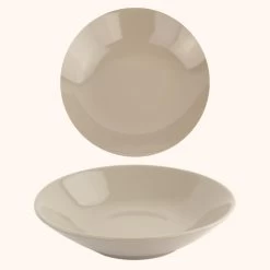OTIX Diepe Borden Taupe Pastaborden Soepborden 6 Stuks 20cm Aardewerk -Beroemde Servies Winkel 1000068735 0110