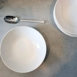 OTIX Diepe Borden Wit Pastaborden 6 Stuks 20cm Aardewerk -Beroemde Servies Winkel 1000068736 0111
