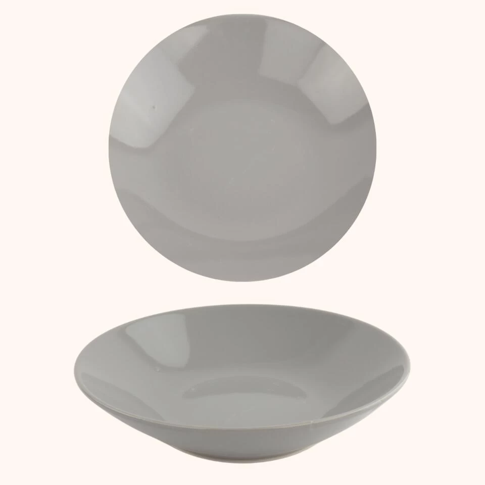 OTIX Diepe Borden Grijs Pastaborden Soepborden 6 Stuks 20cm Aardewerk 5 OTIX Diepe Borden Grijs Pastaborden Soepborden 6 Stuks 20cm Aardewerk - Afbeelding 3