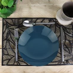 OTIX Diepe Borden Blauw Pastaborden Soepborden 6 Stuks 20cm Aardewerk -Beroemde Servies Winkel 1000068739 0101