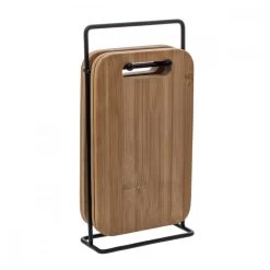 Orange85 Snijplankenset Met Houder 4 Stuks 15 X 6,5 X 27 Cm Bamboe Rechthoekig