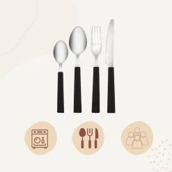 Orange85 Bestekset Met Handvat Zwart Set Van 16 Bestek 7 Orange85 Bestekset Met Handvat Zwart Set Van 16 Bestek -Beroemde Servies Winkel 1000069095 0111