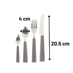 Orange85 Bestekset Met Handvat Antraciet Set Van 16 Bestek -Beroemde Servies Winkel 1000069098 0110