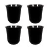 Krumble Espressokopjes Staal Set Van 4 - Zwart