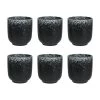 Krumble Koffie Mok - 200 Ml - Keramiek - Zwart Met Witte Spetters - Set Van 6 -Beroemde Servies Winkel 1000071224