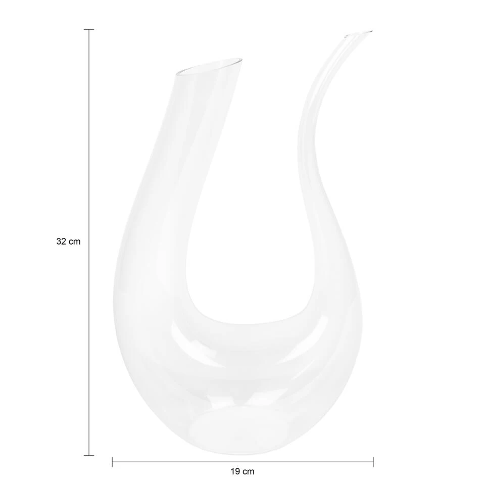 Krumble Decanteer Karaf In U Vorm - Glas 3 Krumble Decanteer Karaf In U Vorm - Glas - Afbeelding 2