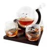 Aretica Luxe Whiskey Karaf Wereldbol Met 4 Glazen -Beroemde Servies Winkel 1000071534