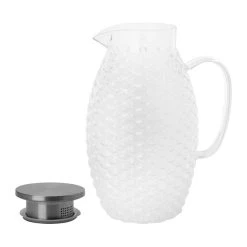 Krumble Karaf Schubbenpatroon Met Filter, Handvat En Aluminium Deksel - 2 L -Beroemde Servies Winkel 1000071535 0102