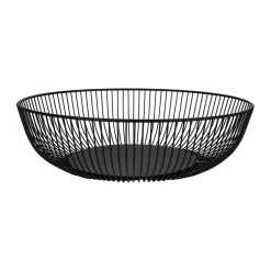 QUVIO Fruitschaal - Rond - Metaal - Zwart -Beroemde Servies Winkel 1000071562 0102